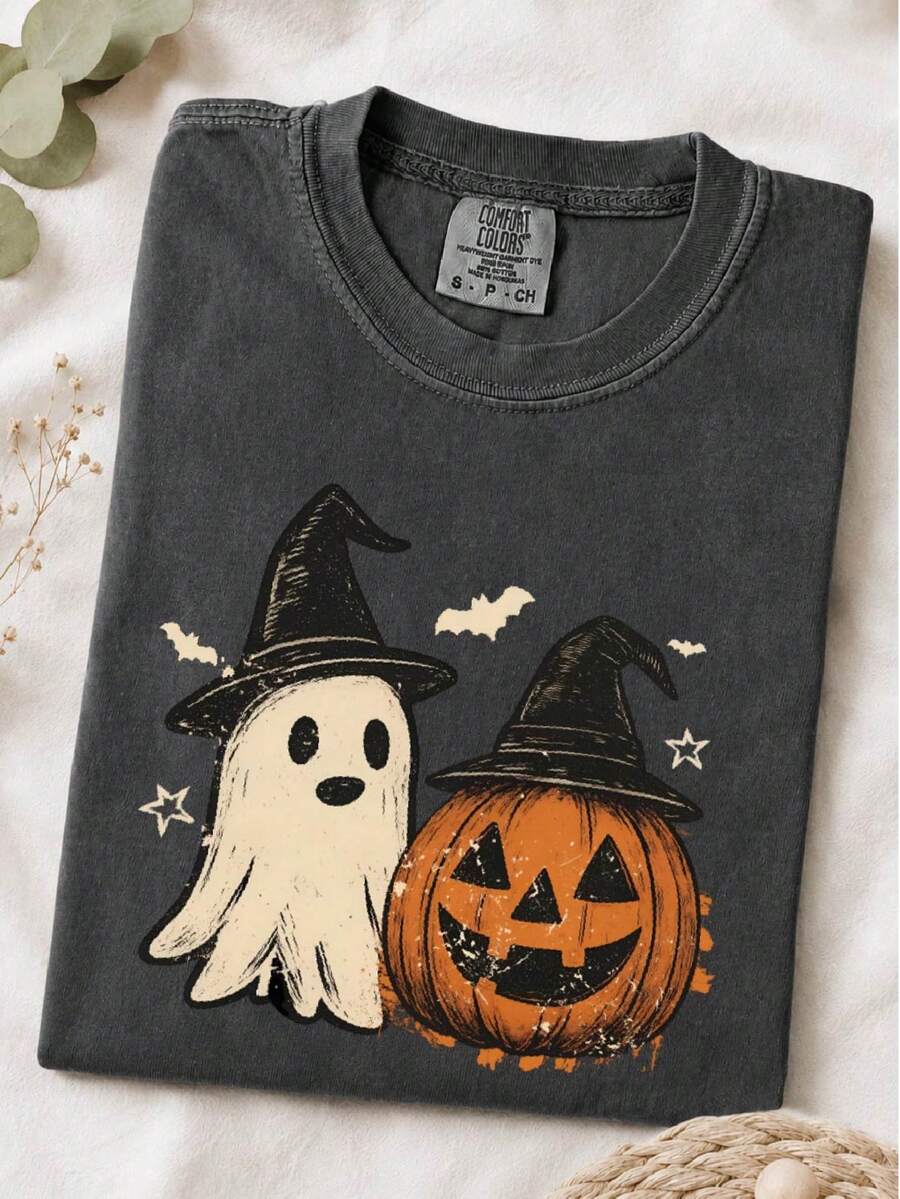 Ghost And Pumpkin T-Shirt