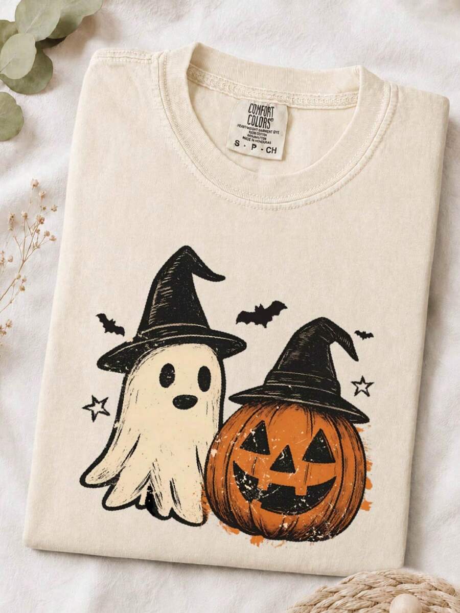 Ghost And Pumpkin T-Shirt