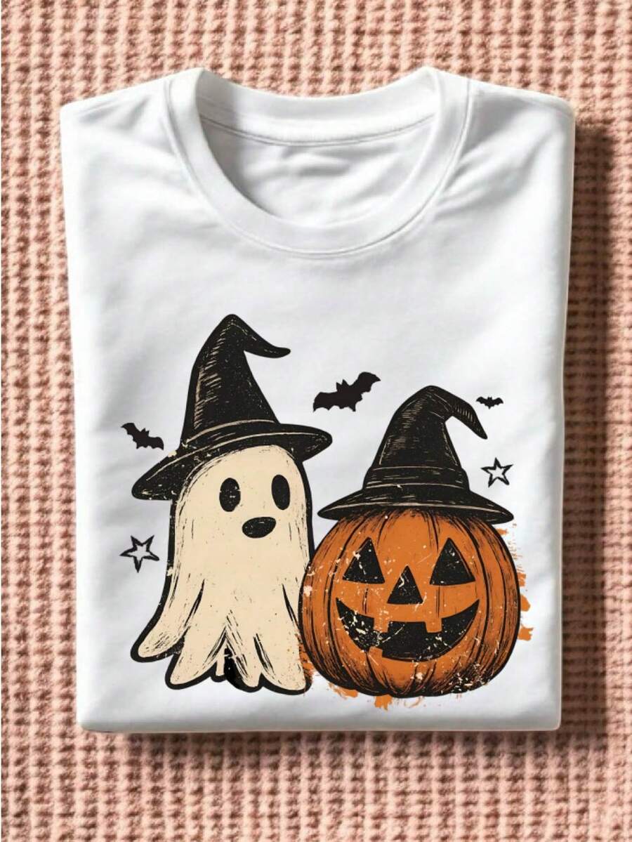 Ghost And Pumpkin T-Shirt