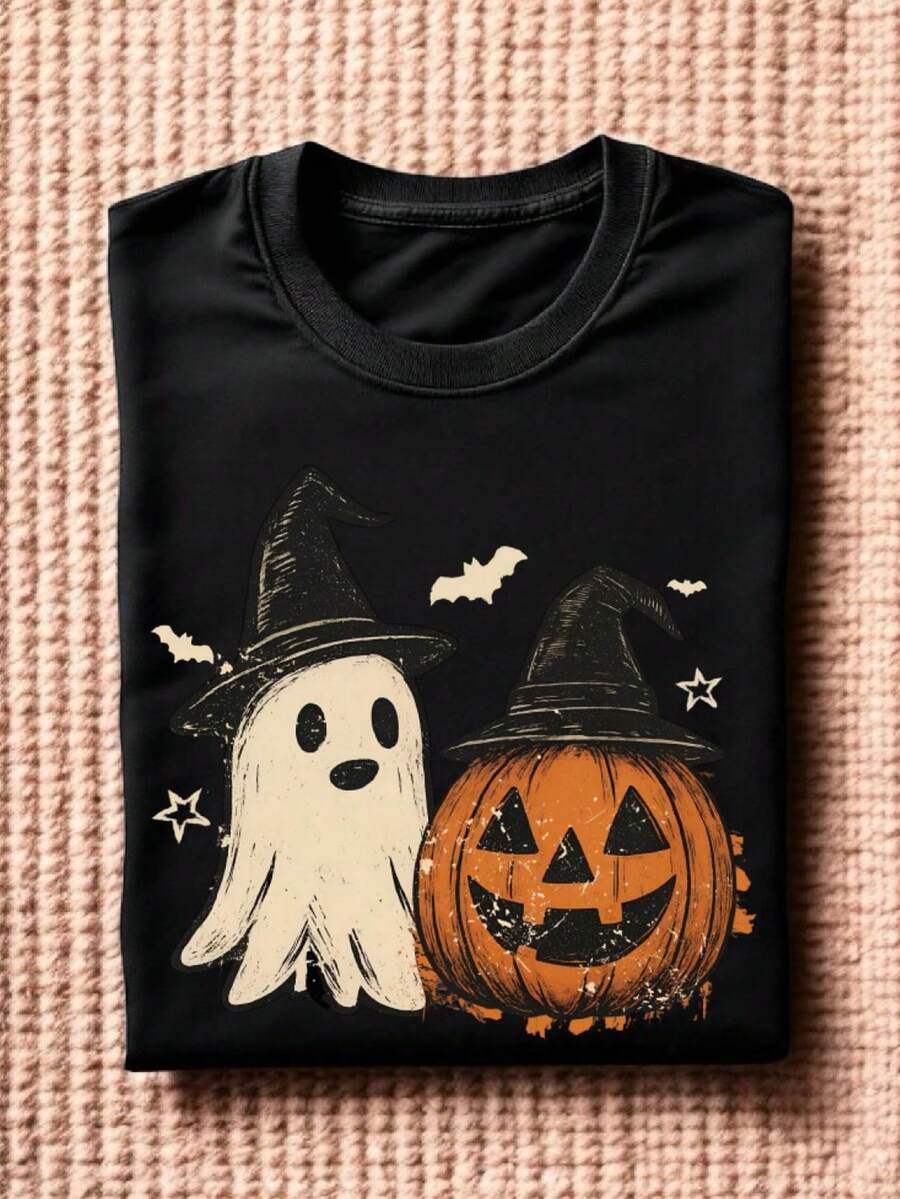 Ghost And Pumpkin T-Shirt