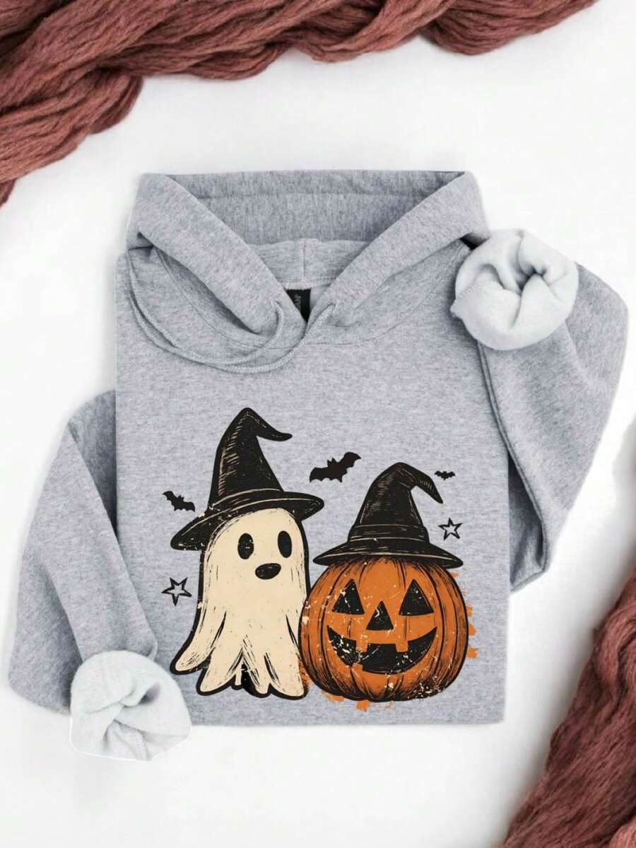 Ghost And Pumpkin Hoodie