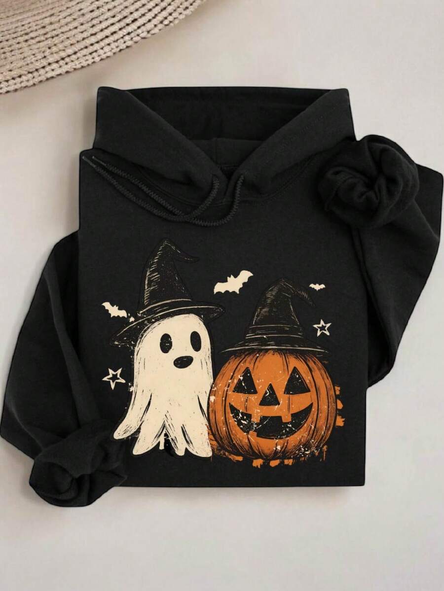 Ghost And Pumpkin Hoodie