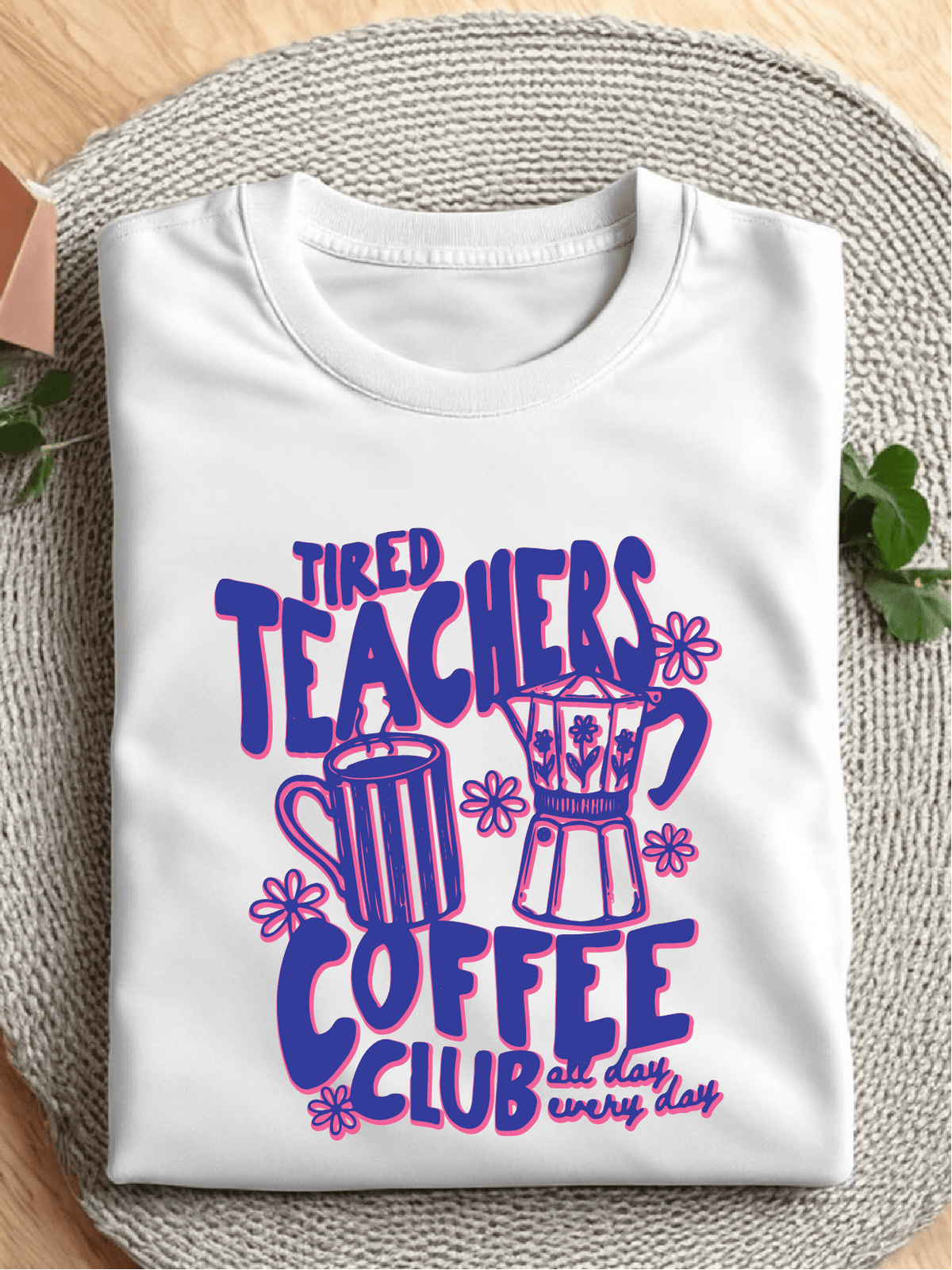 Retro Tired Teacher Club T-Shirt