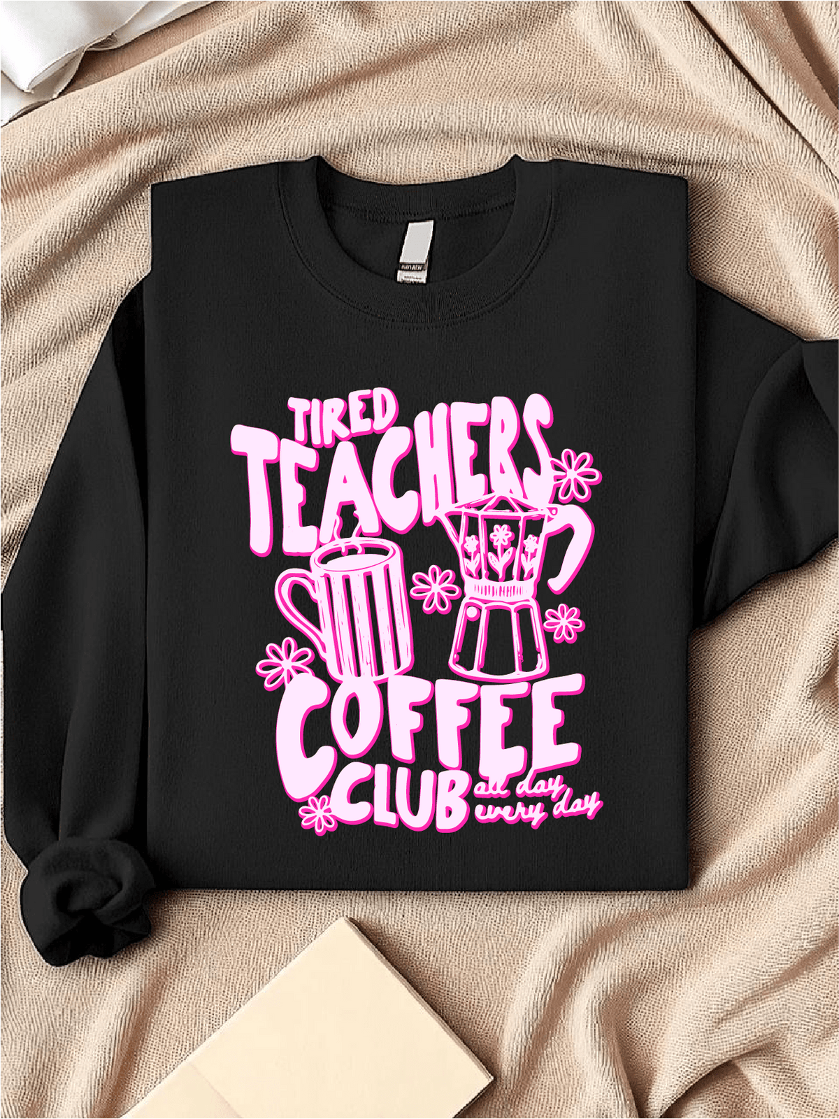 Retro Tired Teacher Club Sweatshirt
