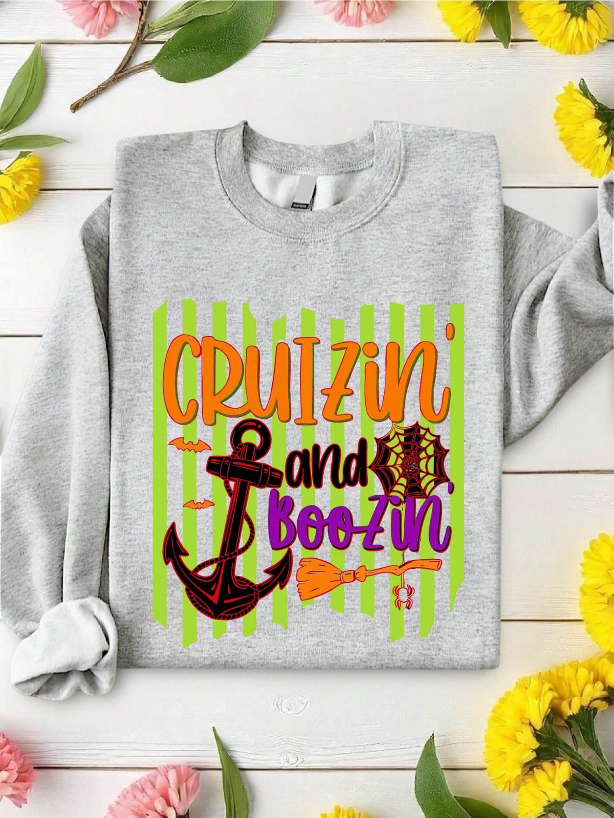 Halloween Cruisin' And Boozin' Sweatshirt