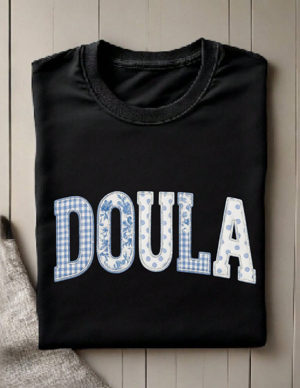 Doula Faux Patchwork (DTF Graphics Print) T-Shirt