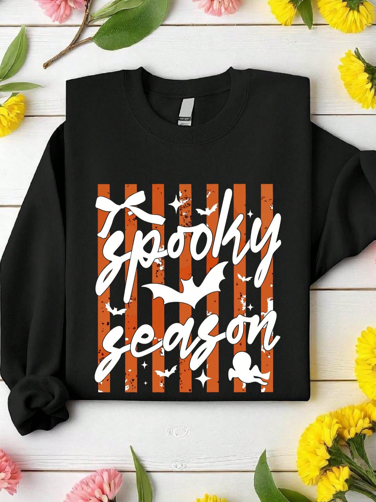 Striped Spooky Season Sweatshirt