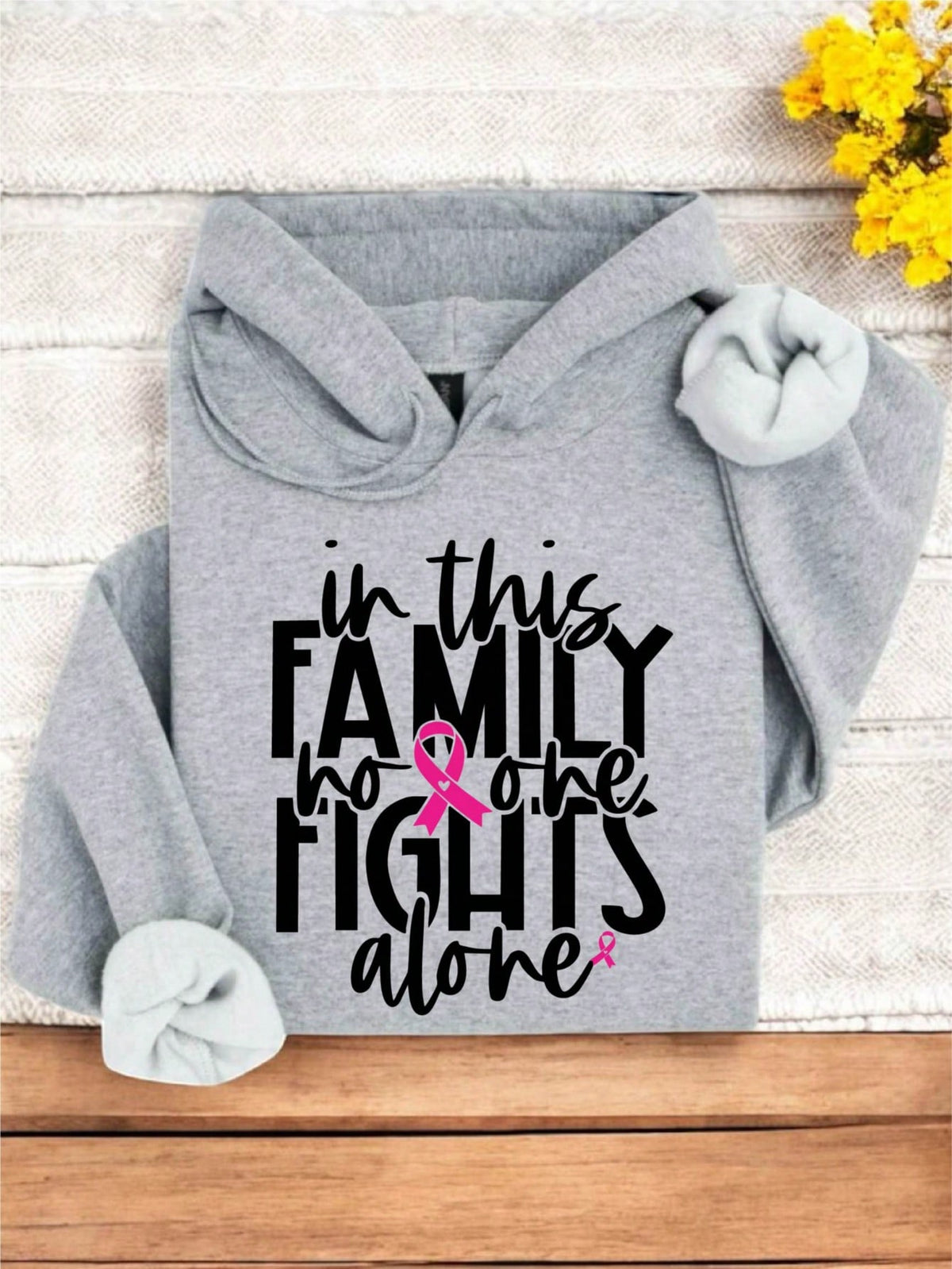 In This Family No One Fights Alone Hoodie