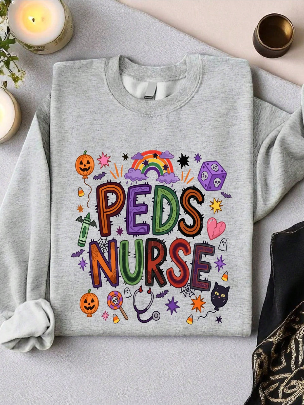 Halloween Peds Nurse Sweatshirt