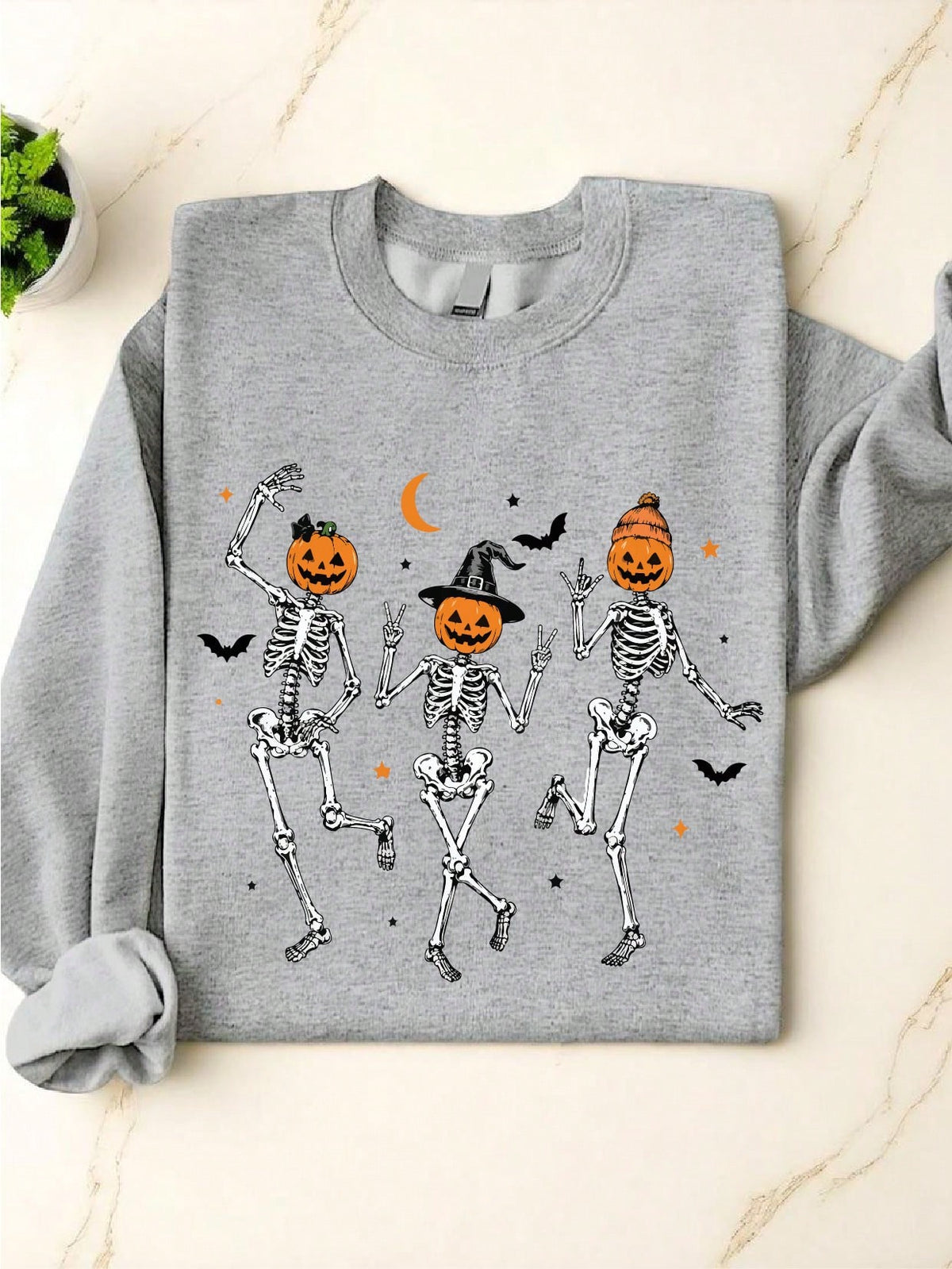 Dancing Skeleton Pumpkin Sweatshirt
