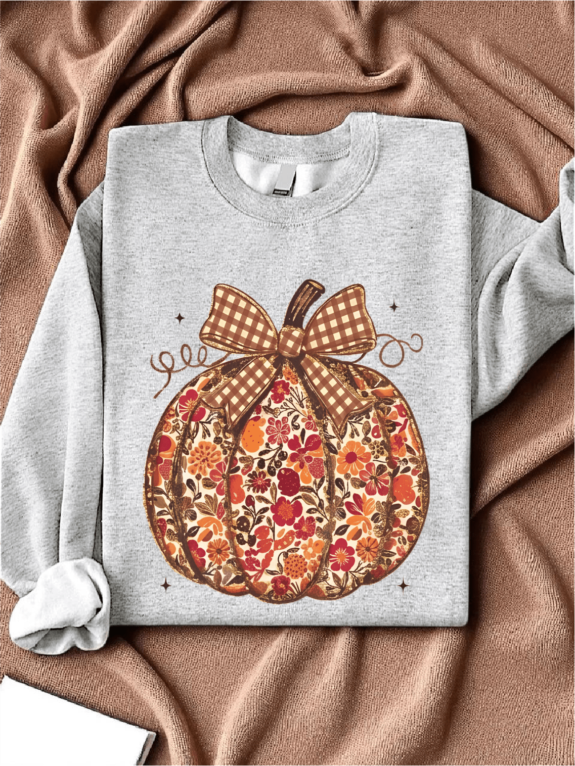 Floral Fall Pumpkin Sweatshirt