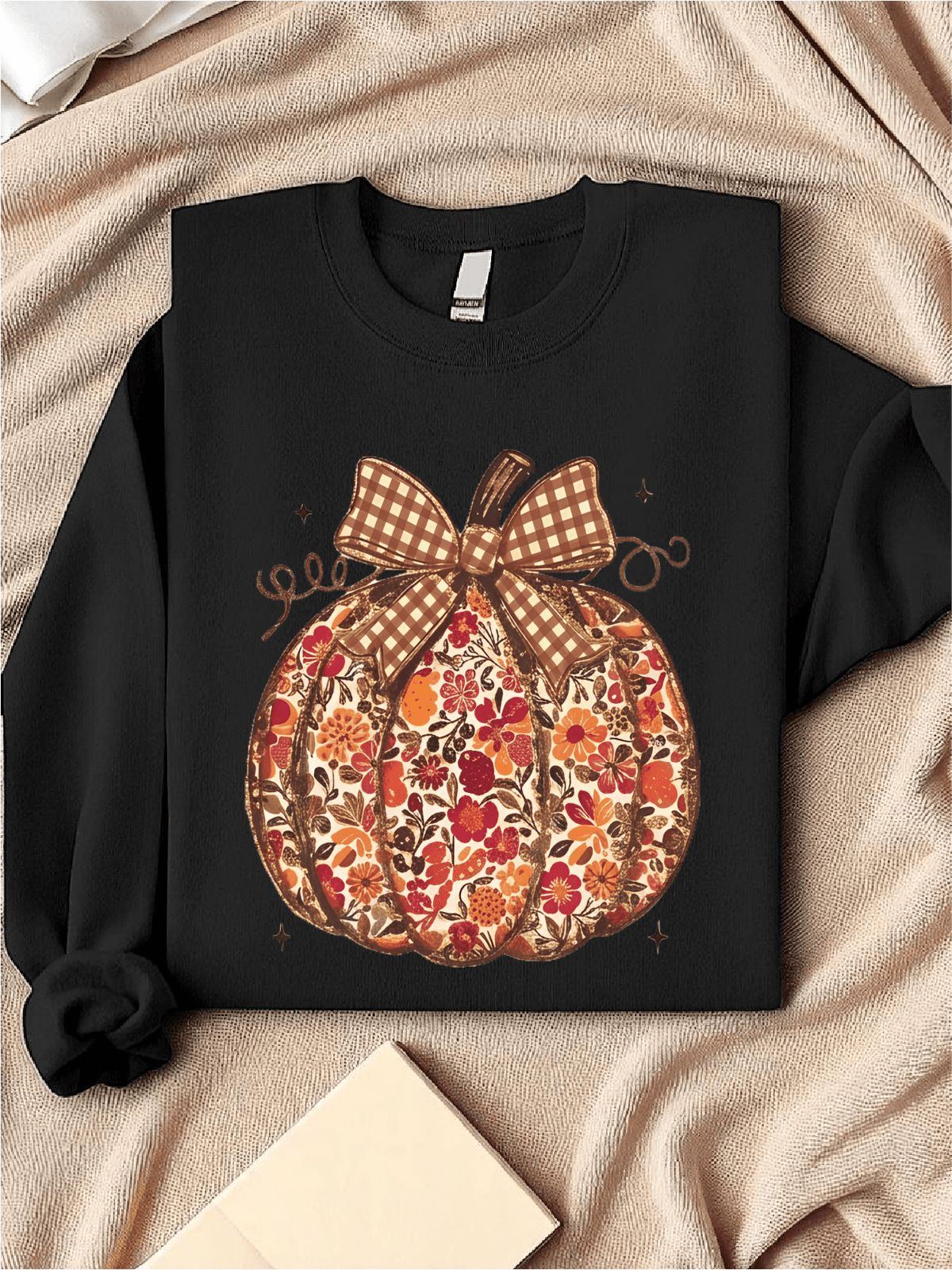 Floral Fall Pumpkin Sweatshirt
