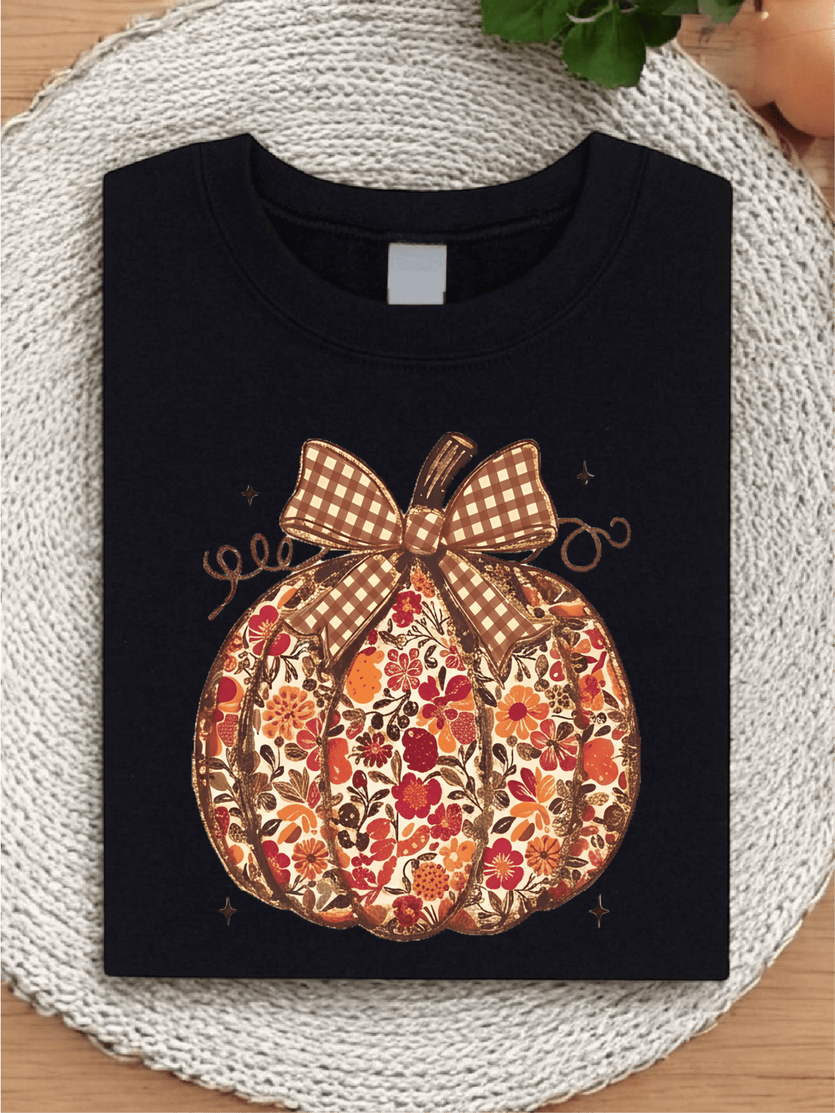 Floral Fall Pumpkin T-Shirt