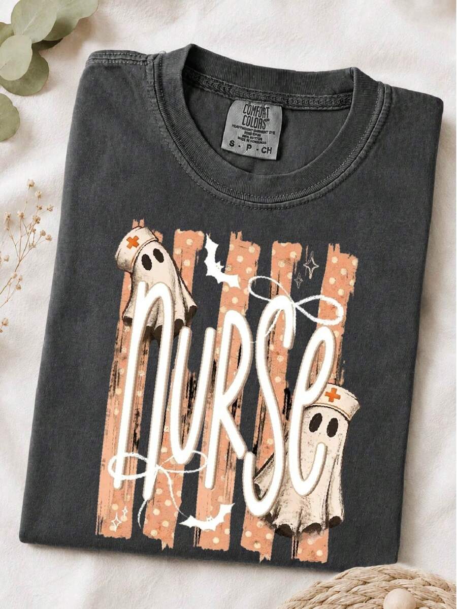 Halloween Nurse Ghost T-Shirt