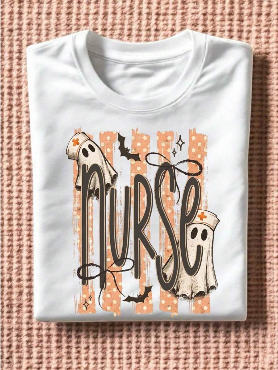 Halloween Nurse Ghost T-Shirt