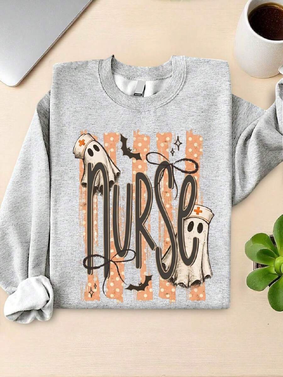 Halloween Nurse Ghost Sweatshirt