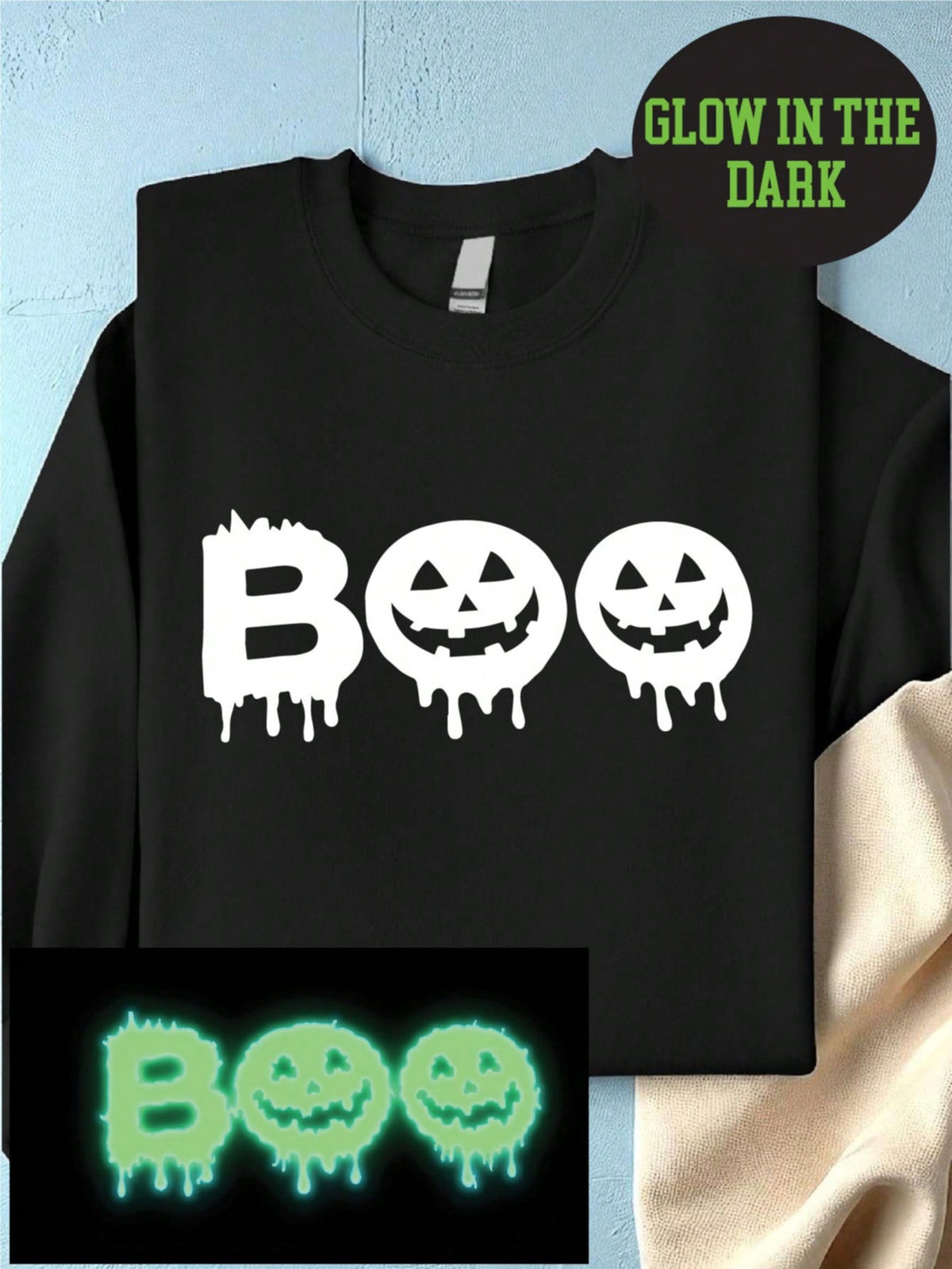 Boo Ghost Glow In The Dark Sweatshirt