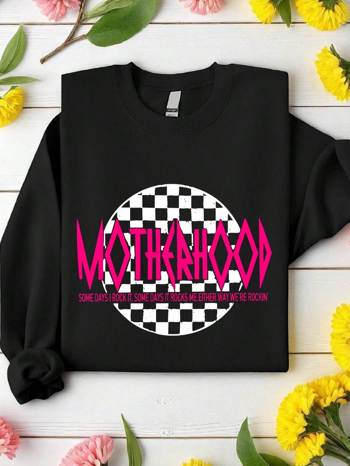 Checkered Motherhood Skeleton Sweatshirt