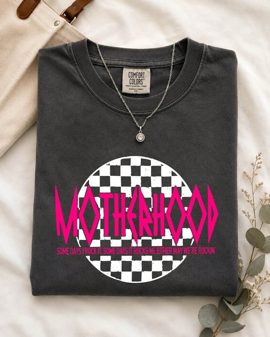 Checkered Motherhood Skeleton Comfort T-Shirt