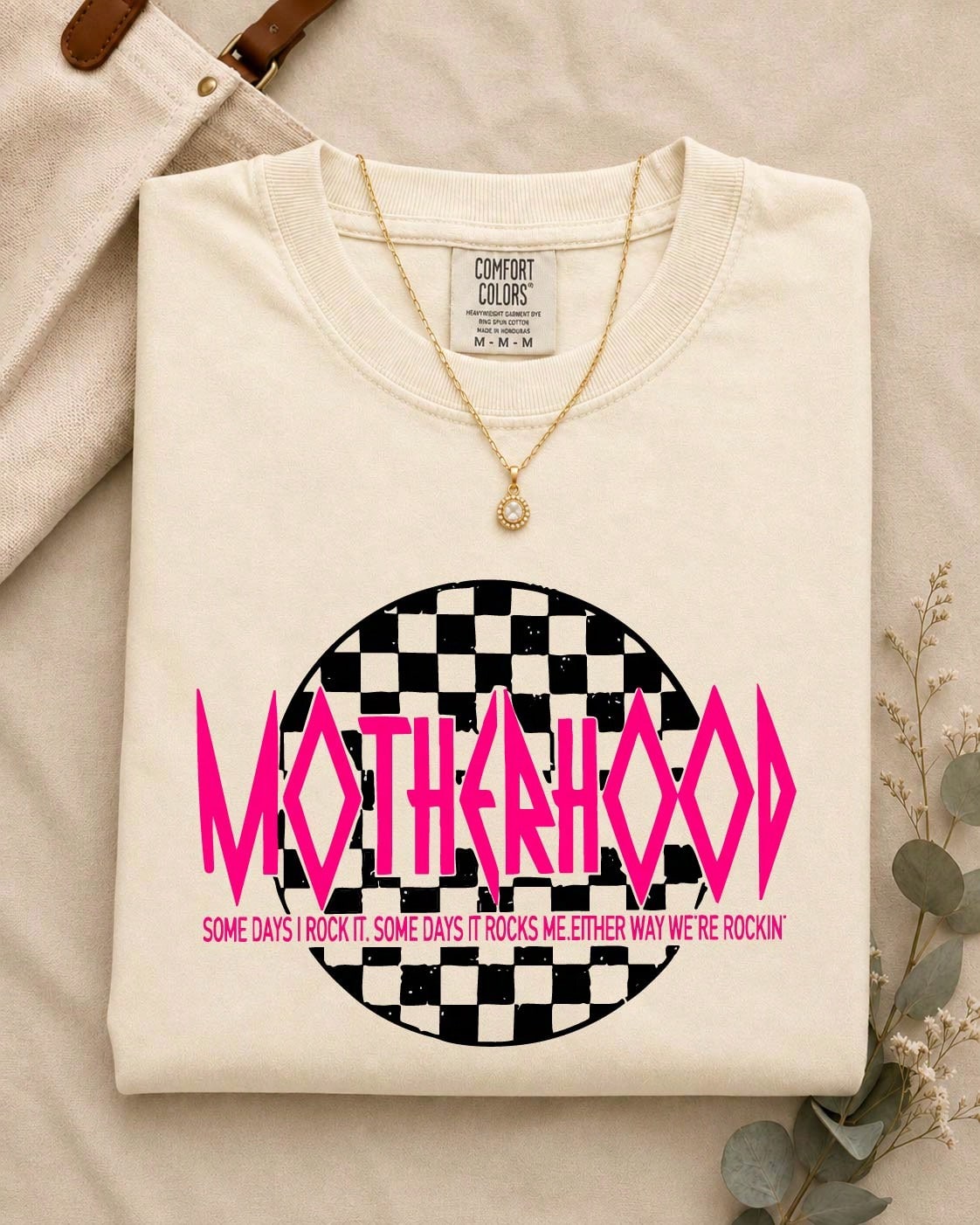 Checkered Motherhood Skeleton Comfort T-Shirt