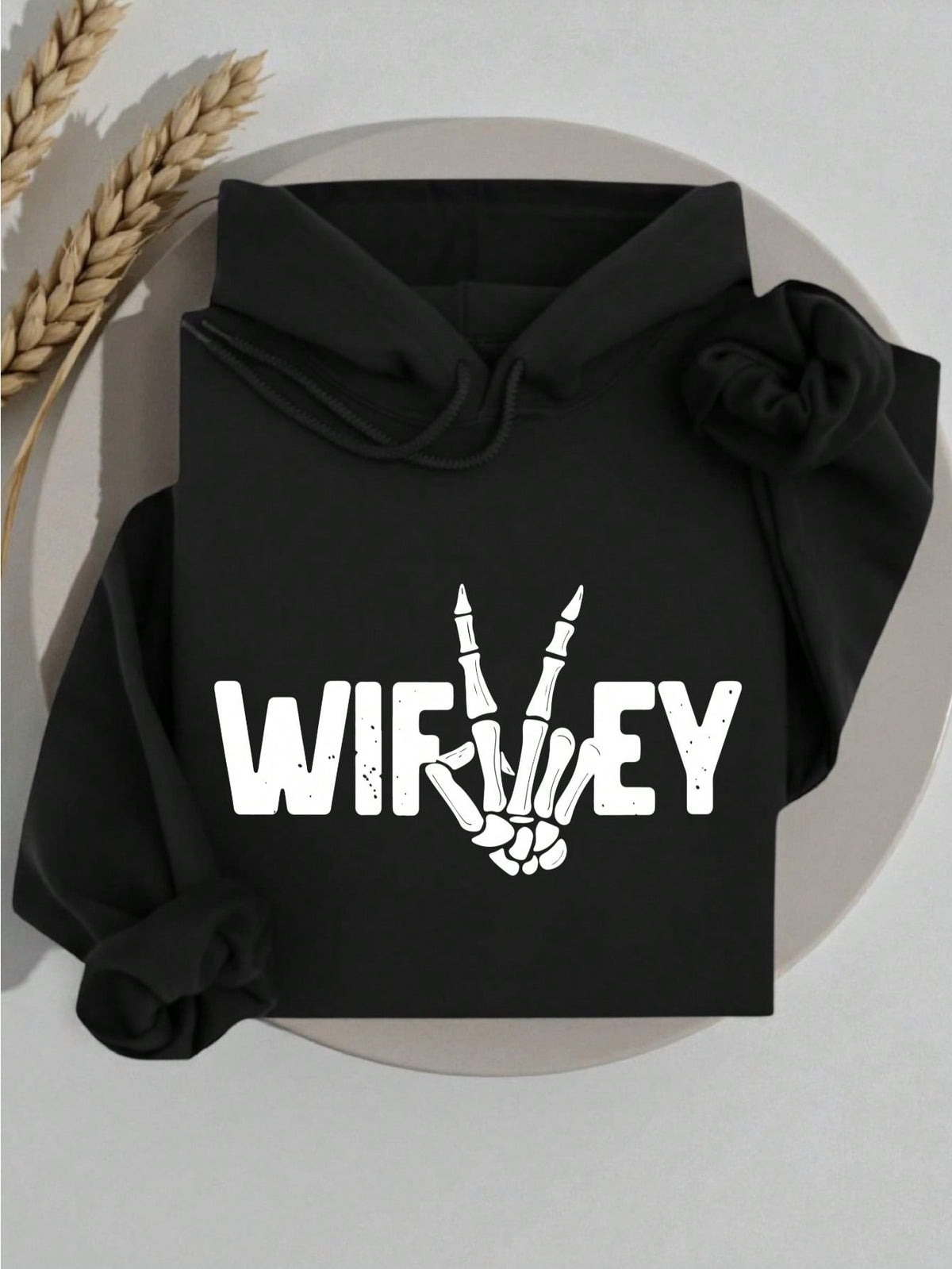 1PC Skeleton Hand Wifey & Hubby Hoodie