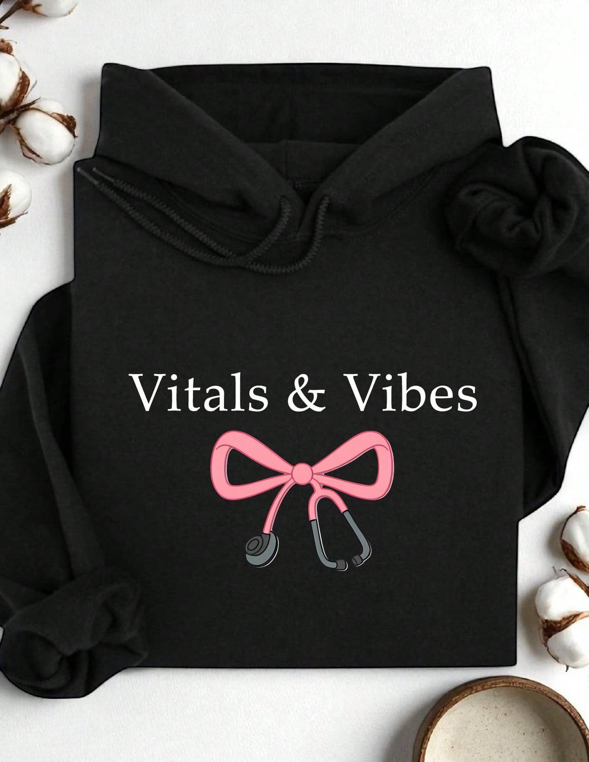 Coquette Vitals And Vibes Hoodie