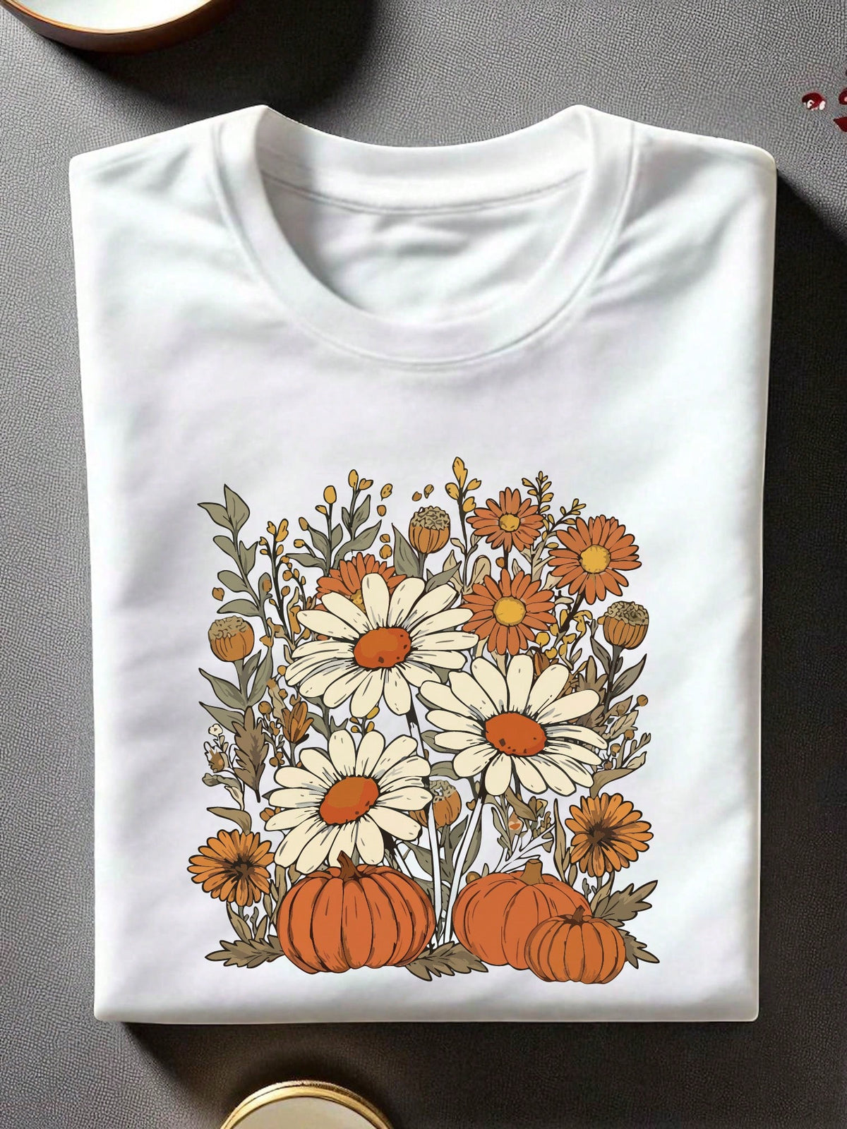 Floral Pumpkin T-Shirt