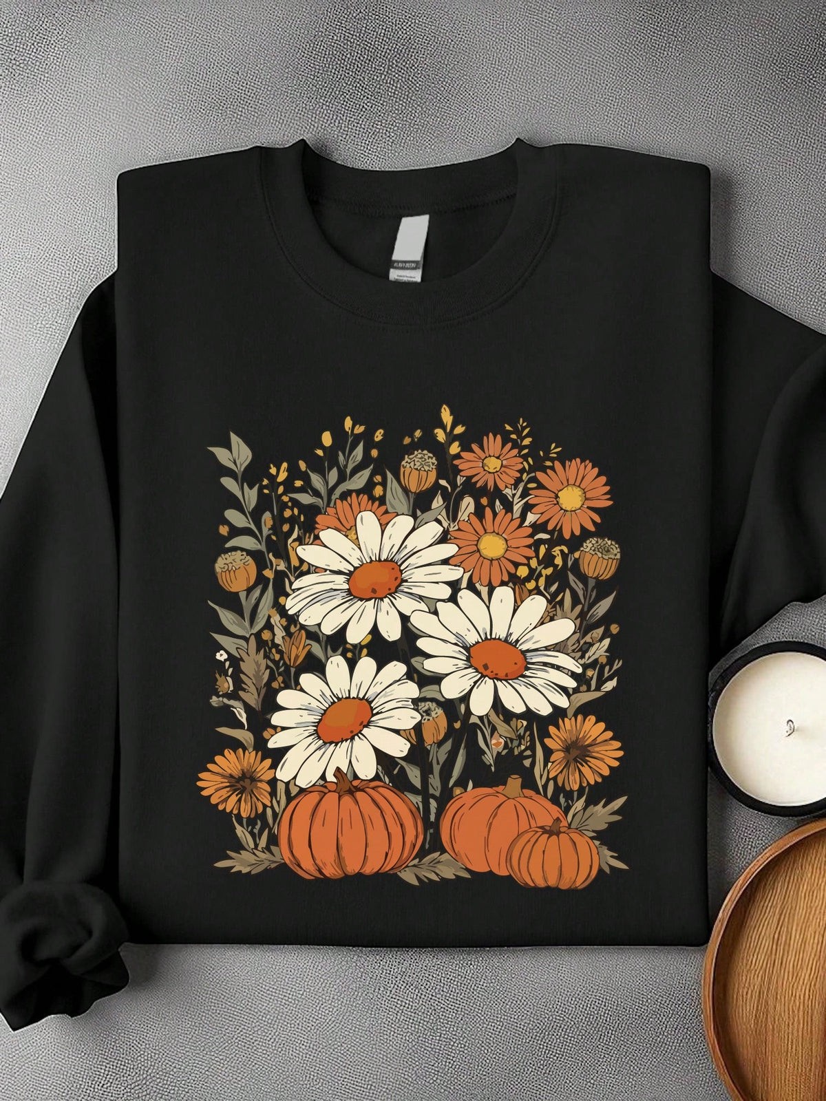 Floral Pumpkin Sweatshirt