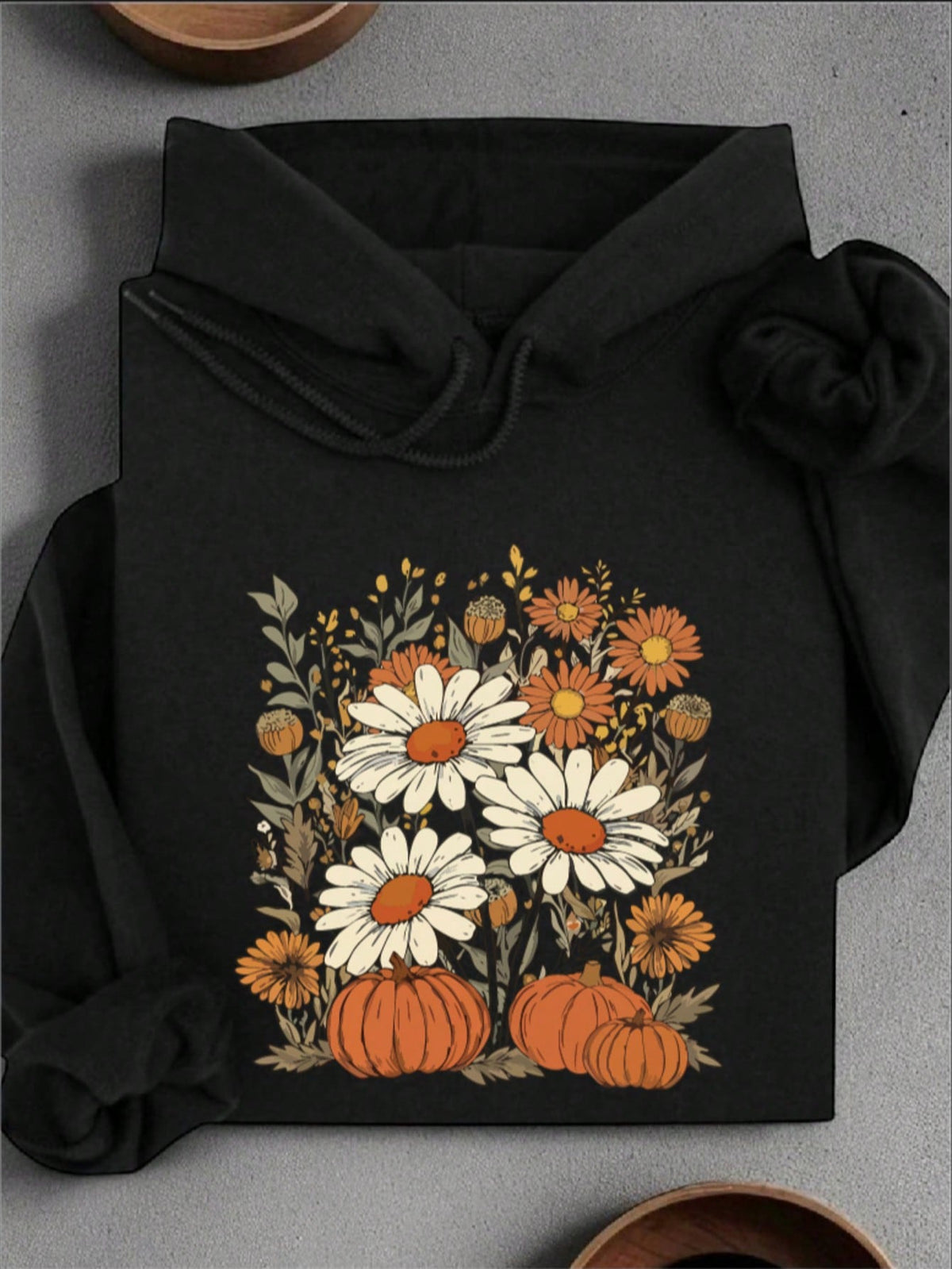 Floral Pumpkin Hoodie