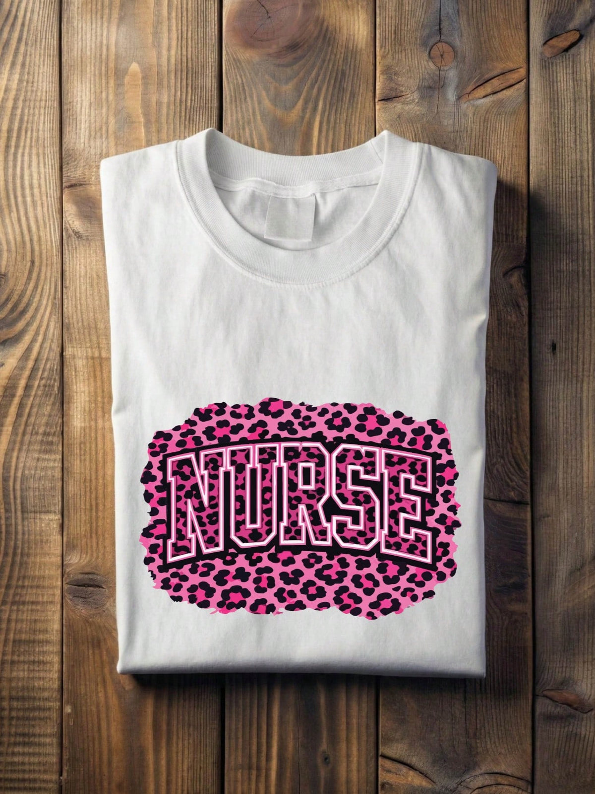 Pink Cheetah Nurse T-Shirt