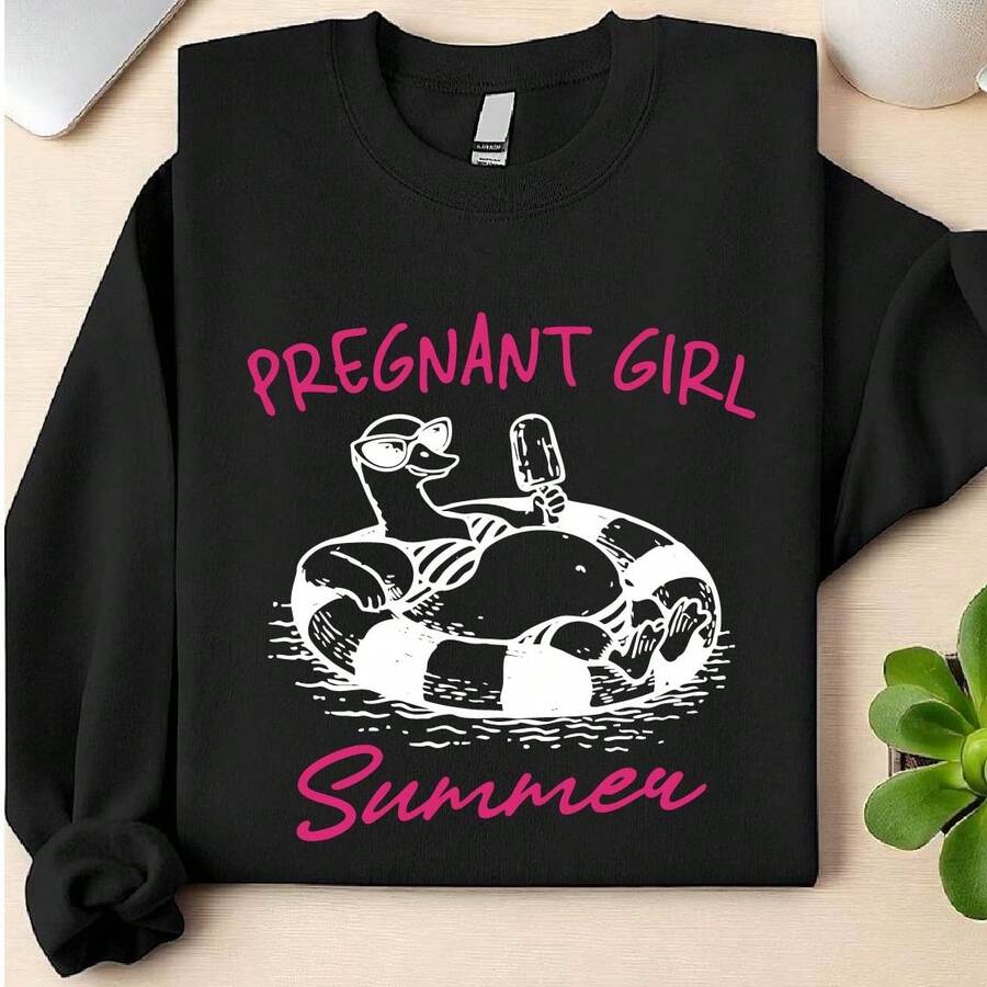 Pregnant Girl Summer Sweatshirt