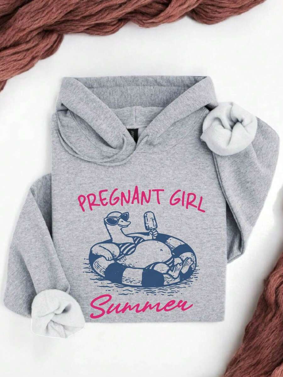Pregnant Girl Summer Hoodie