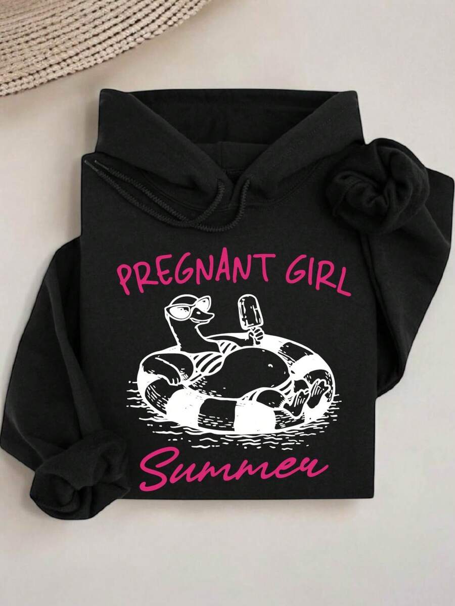 Pregnant Girl Summer Hoodie