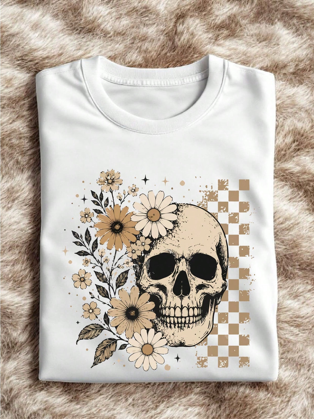 Boho Floral Skull T-Shirt
