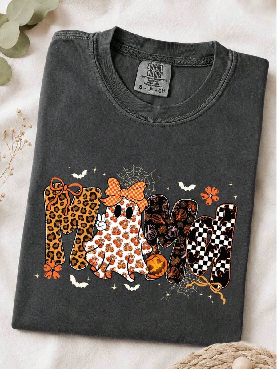Preppy Halloween Mama Fall T-Shirt