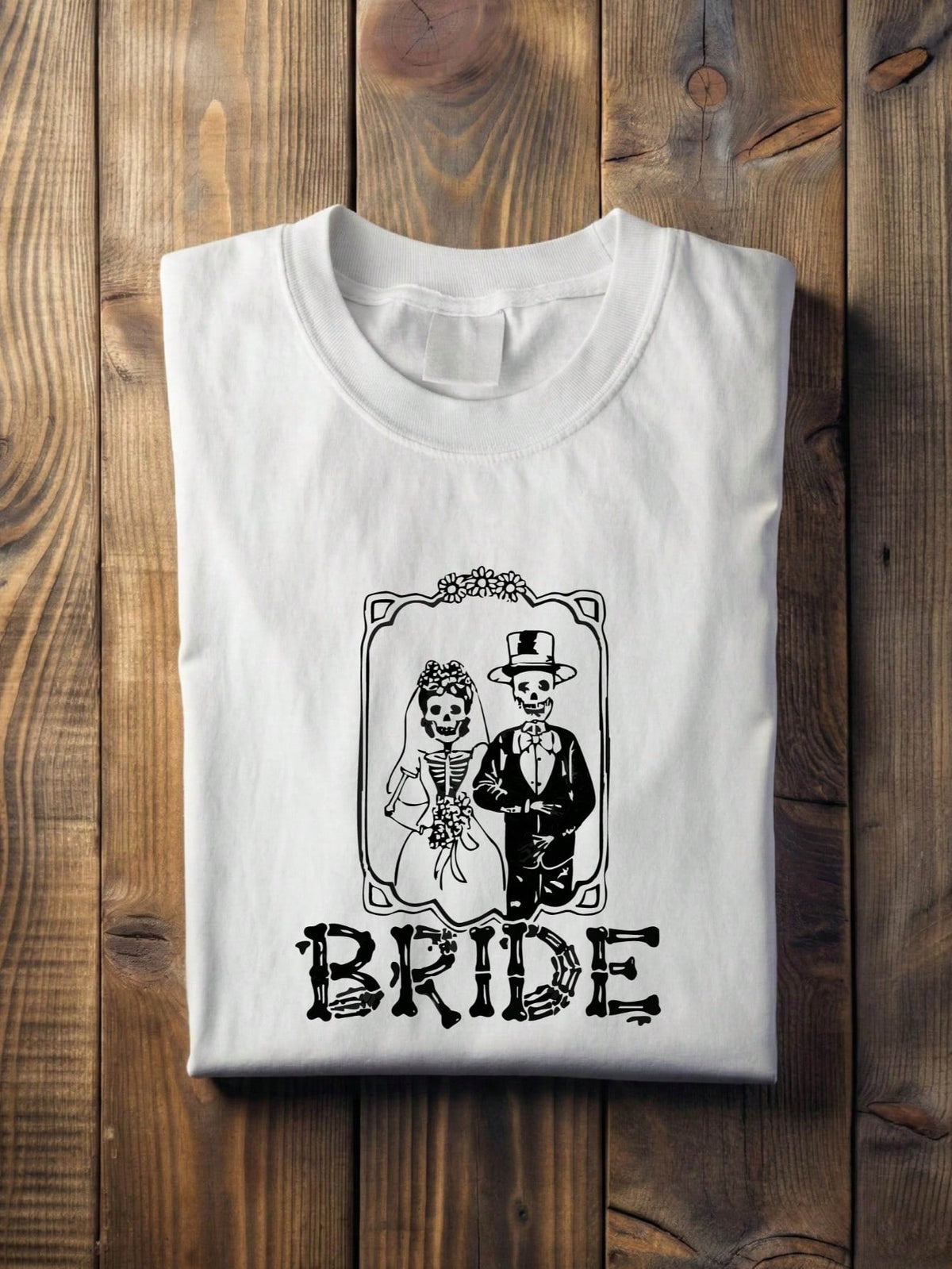 1 PC Bride Groom Skeleton T-Shirt