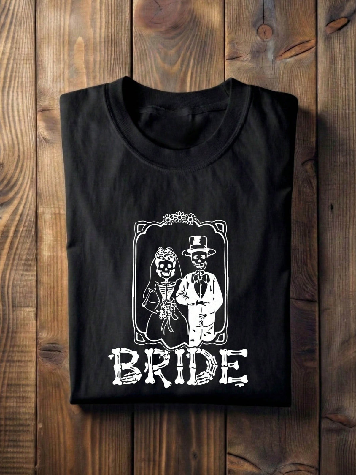 1 PC Bride Groom Skeleton T-Shirt