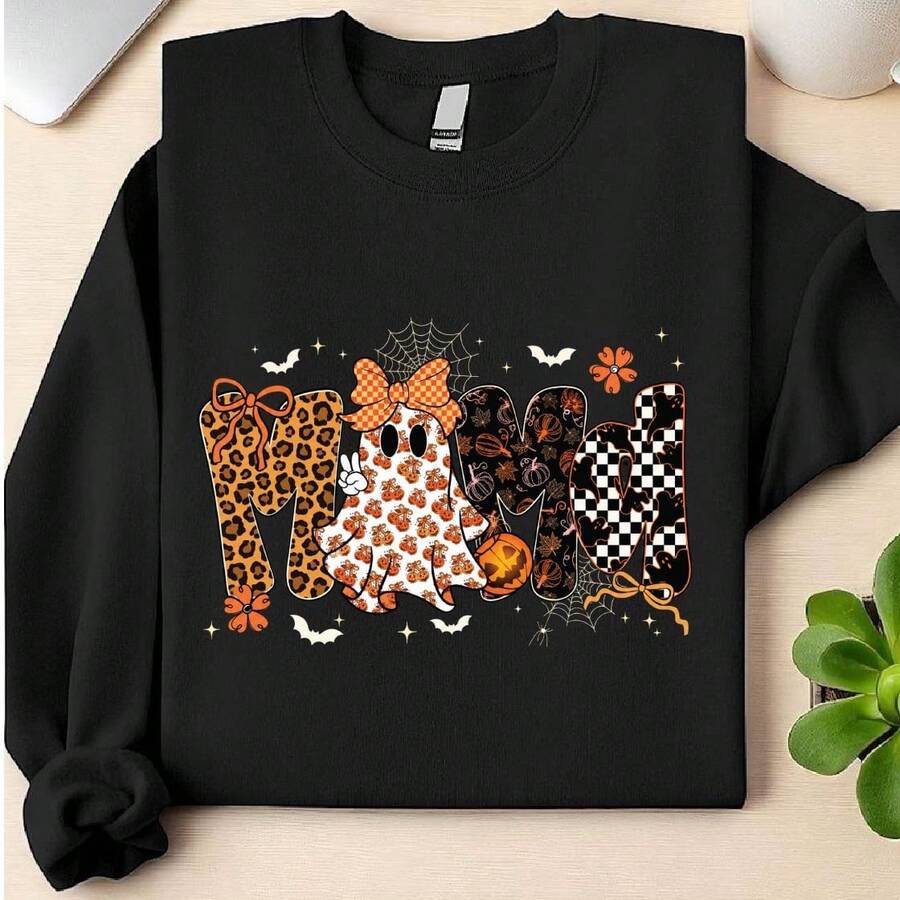 Preppy Halloween Mama Fall Sweatshirt