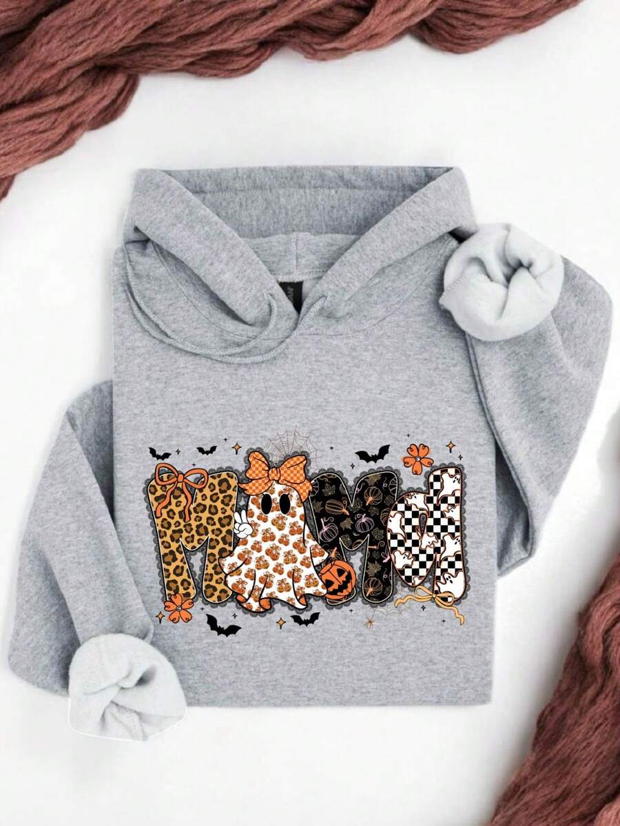 Preppy Halloween Mama Fall Hoodie
