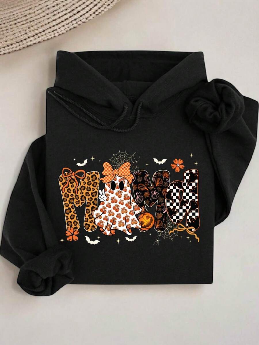 Preppy Halloween Mama Fall Hoodie