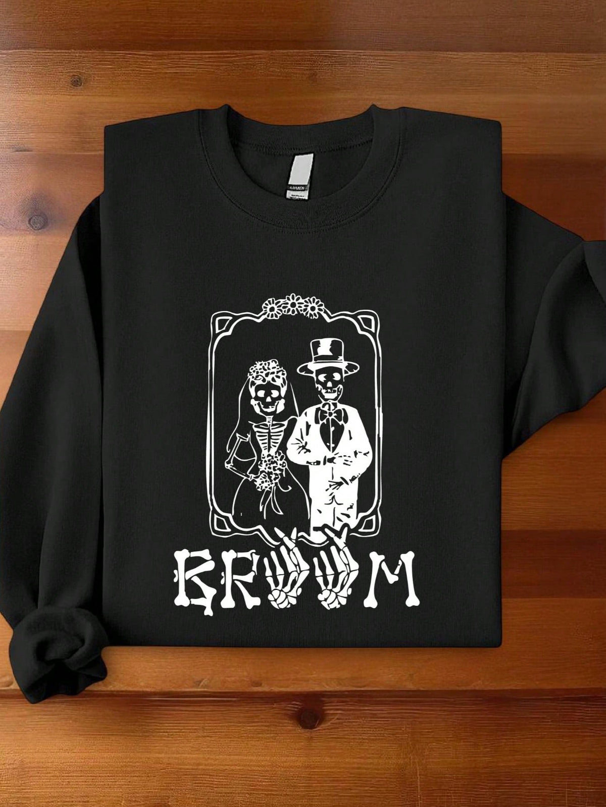 1 PC Bride Groom Skeleton Sweatshirt