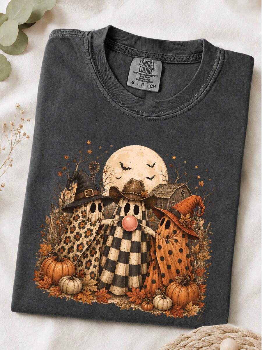 Halloween Ghost Popping Bubble T-Shirt