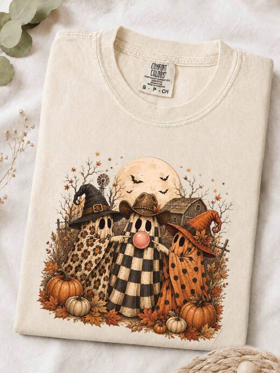 Halloween Ghost Popping Bubble T-Shirt