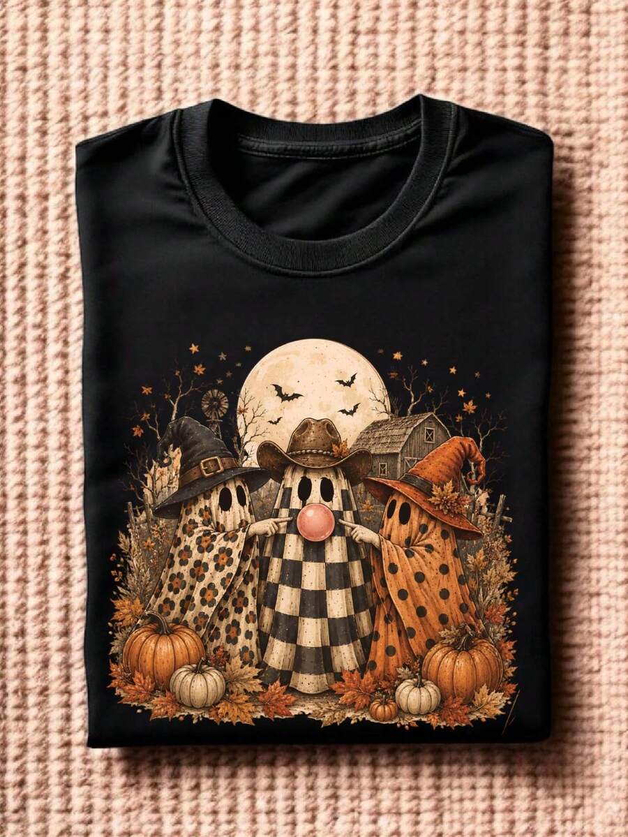 Halloween Ghost Popping Bubble T-Shirt