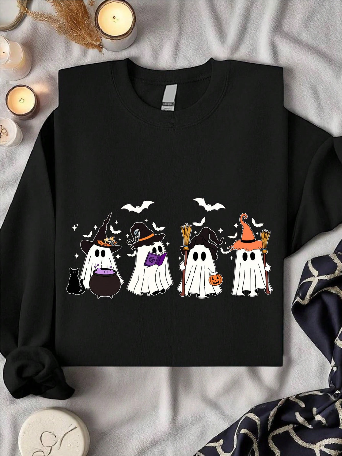 Ghost Witch Halloween Sweatshirt
