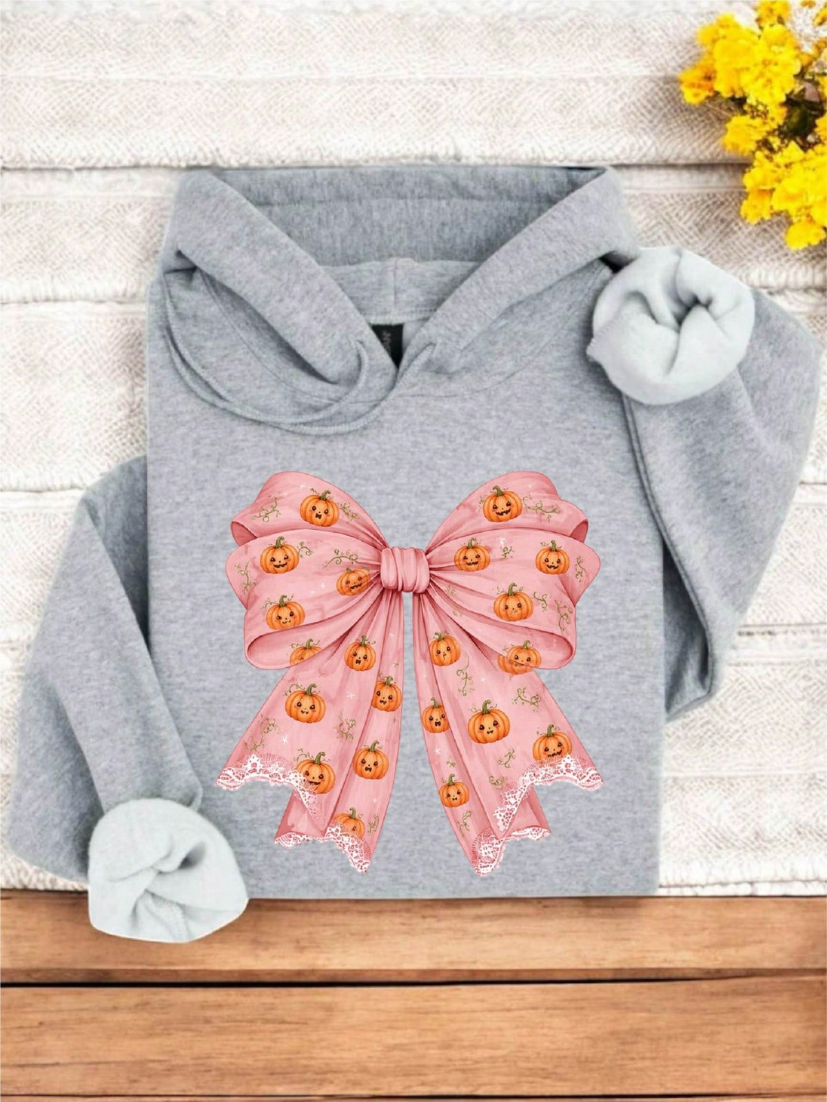 Pink Halloween Bow Hoodie