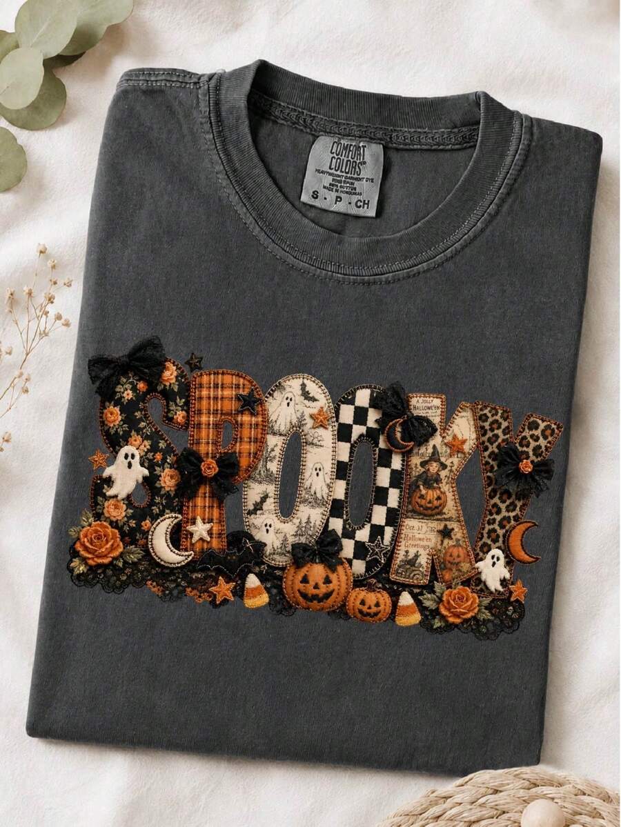 Spooky Pumpkin (DTF Graphic Print) T-Shirt