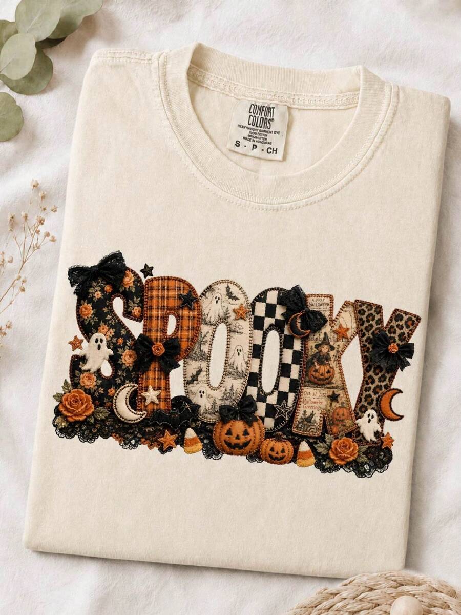 Spooky Pumpkin (DTF Graphic Print) T-Shirt