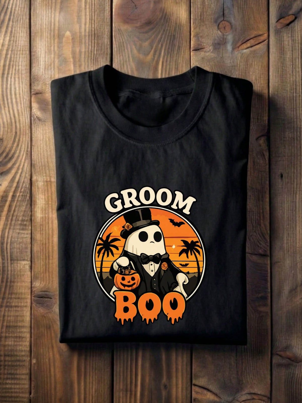 1 PC Bride Groom Boo T-Shirt