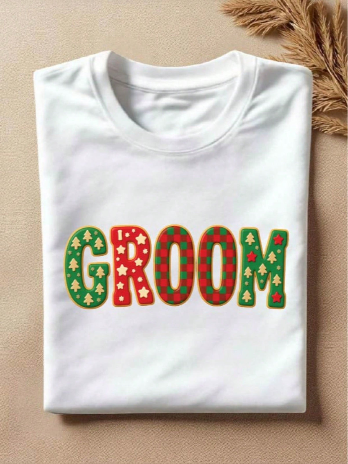 1 PC Bride Groom Christmas T-Shirt
